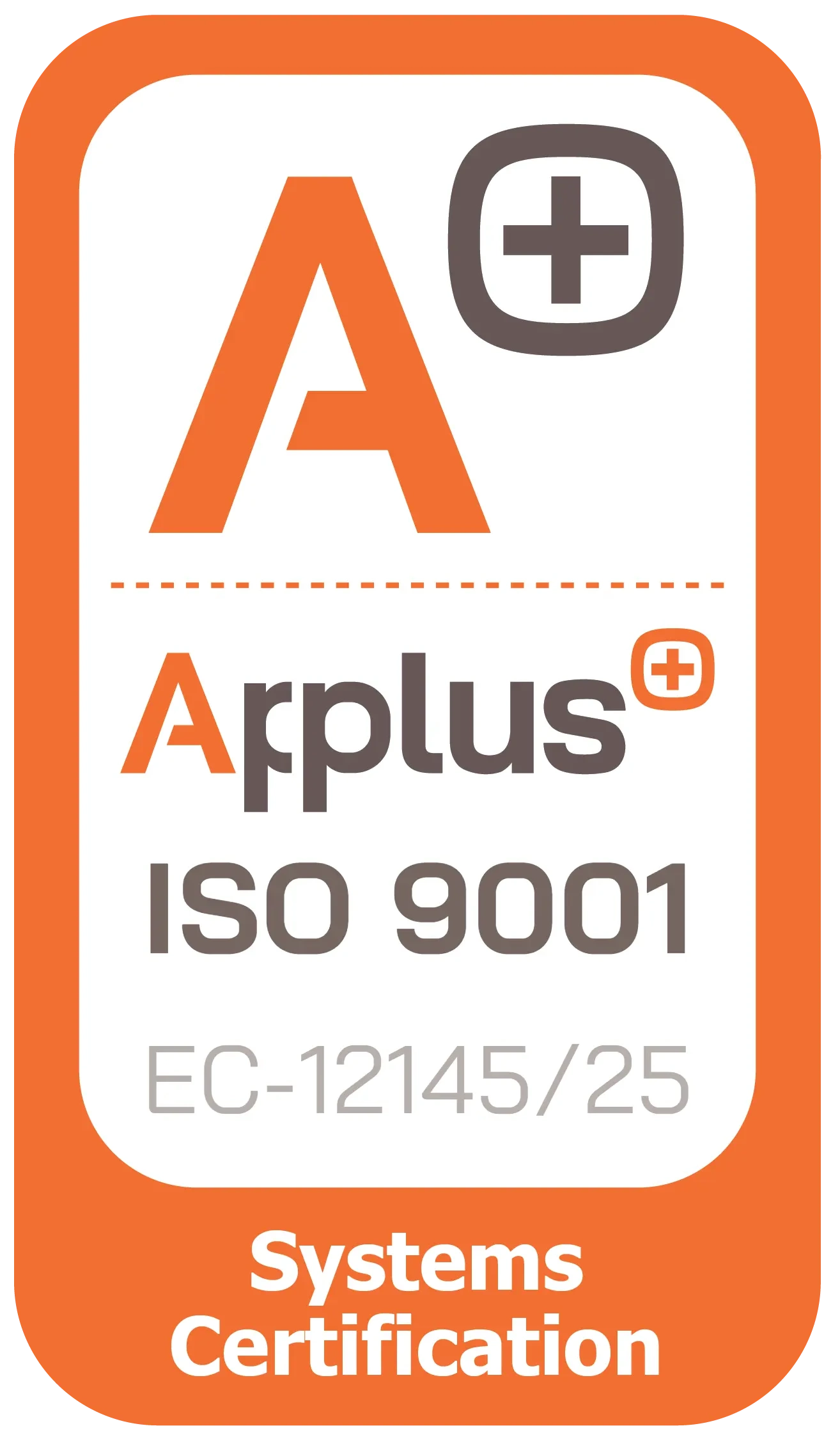 CERTIFICADO APPLUS+ 9001